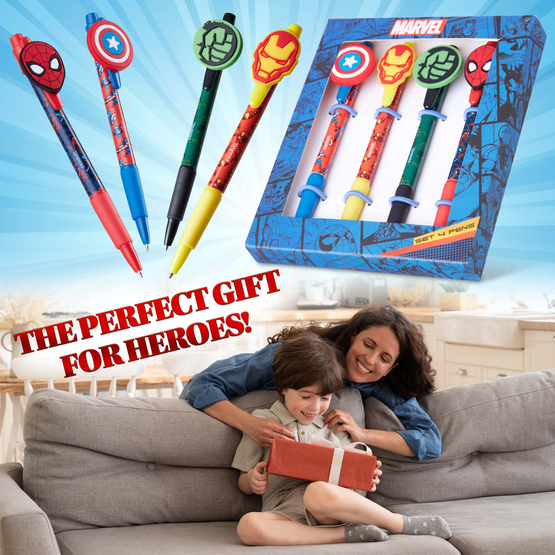 Marvel Pen Stationery Sets for Kids 4 Pack Avengers Pens