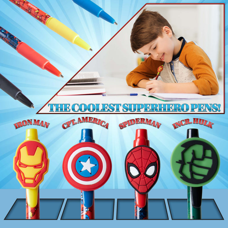 Marvel Pen Stationery Sets for Kids 4 Pack Avengers Pens