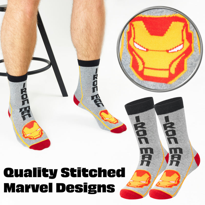 Marvel Socks Pack of 5 -  Mens Socks Avengers Gifts for Men