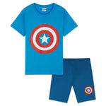 Marvel CAPTAIN AMERICA Boys Pyjamas,  Avengers Superhero Kids Short PJs - Get Trend