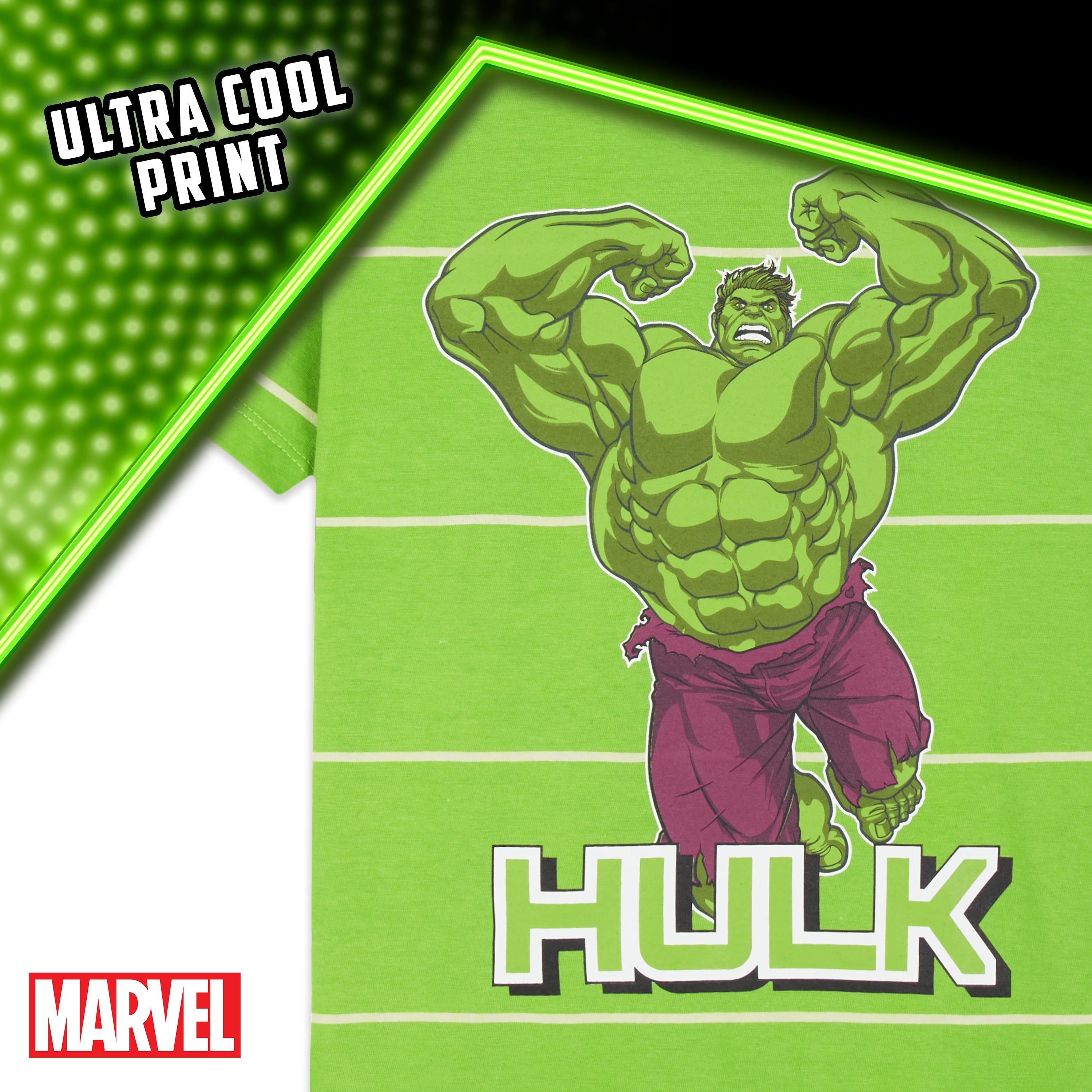 Marvel HULK Boys Pyjamas Avengers Superhero Kids Short PJs - Get Trend