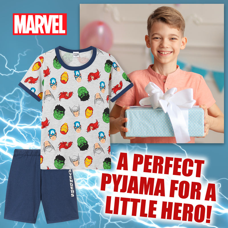 Marvel Boys Pyjamas Avengers Superhero Short PJs