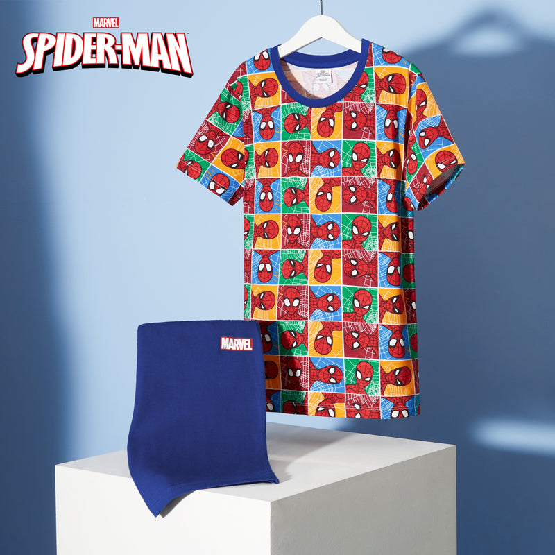 Marvel Spiderman Boys Pyjamas, Short Sleeve Boys Pyjama
