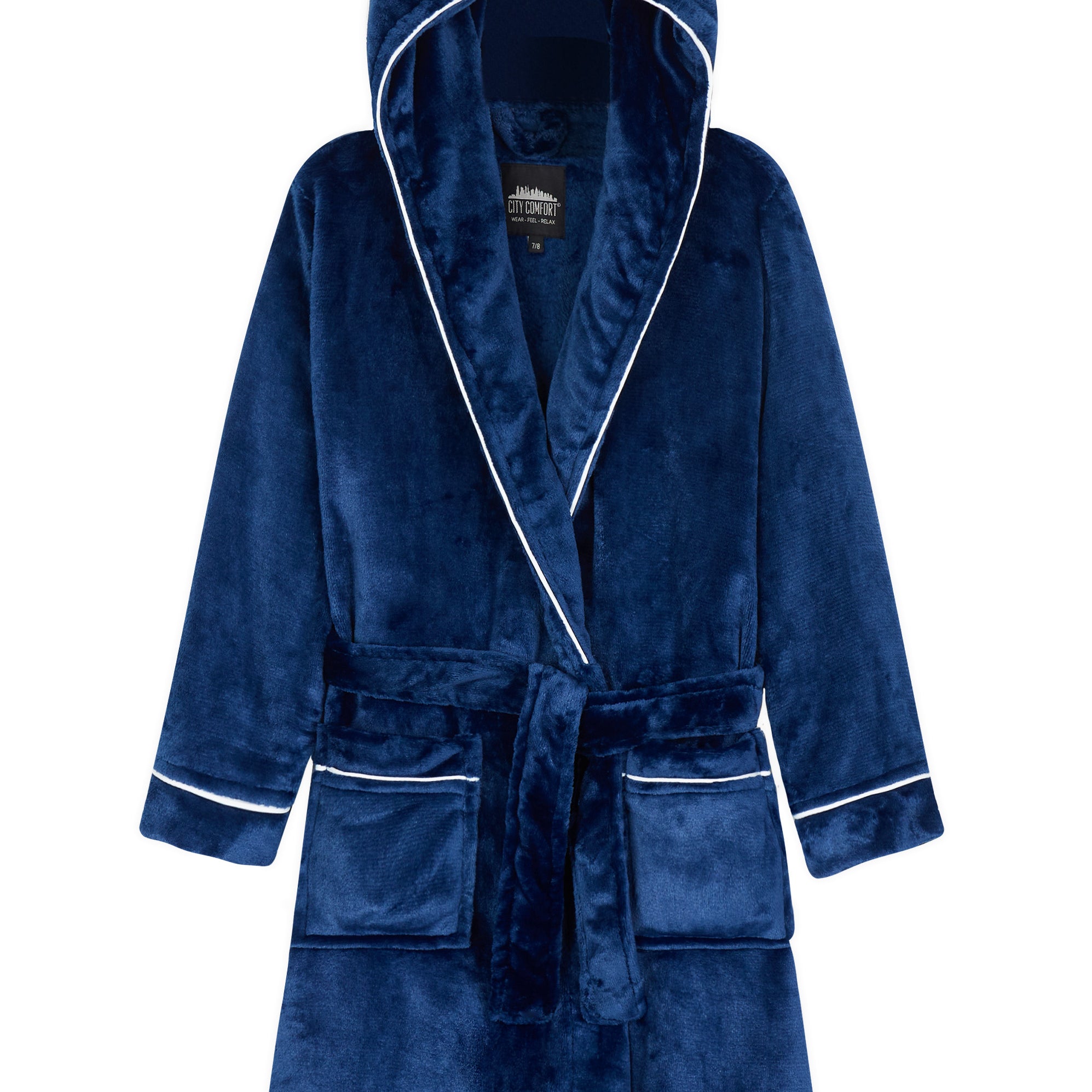 CityComfort Fleece Dressing Gown Kids Towelling Robe Bathrobe Plush Soft - Get Trend