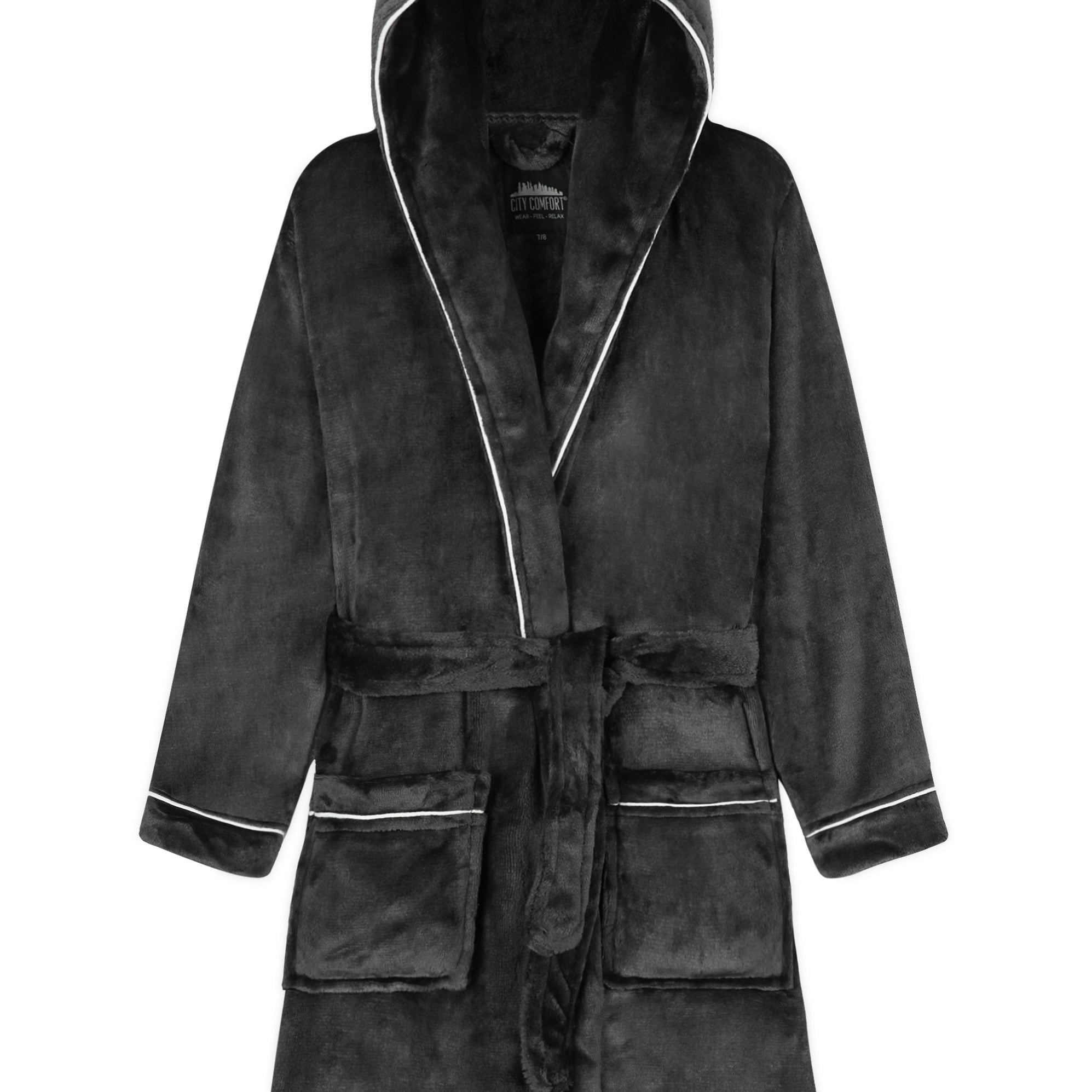 CityComfort Fleece Dressing Gown Kids Towelling Robe Bathrobe Plush Soft - Get Trend