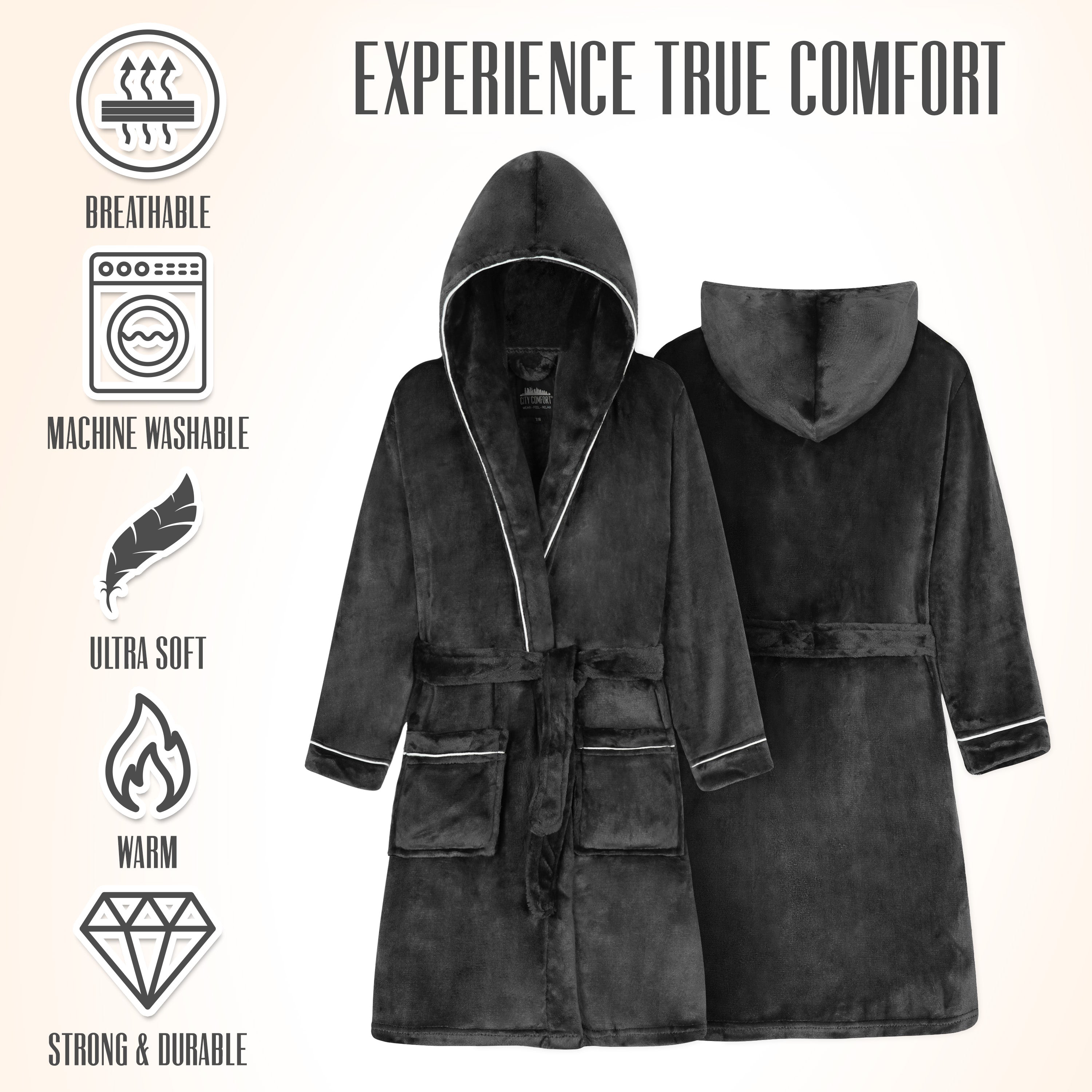 CityComfort Fleece hoodie voor volwassenen en tieners - warme gezellige CityComfort Fleece hoodie voor volwassenen en tieners - warme gezellige