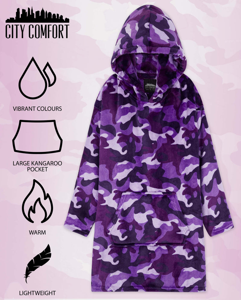 CityComfort Hoodie For Kids, Fleece Oversized Hoodie Blanket - Get Trend
