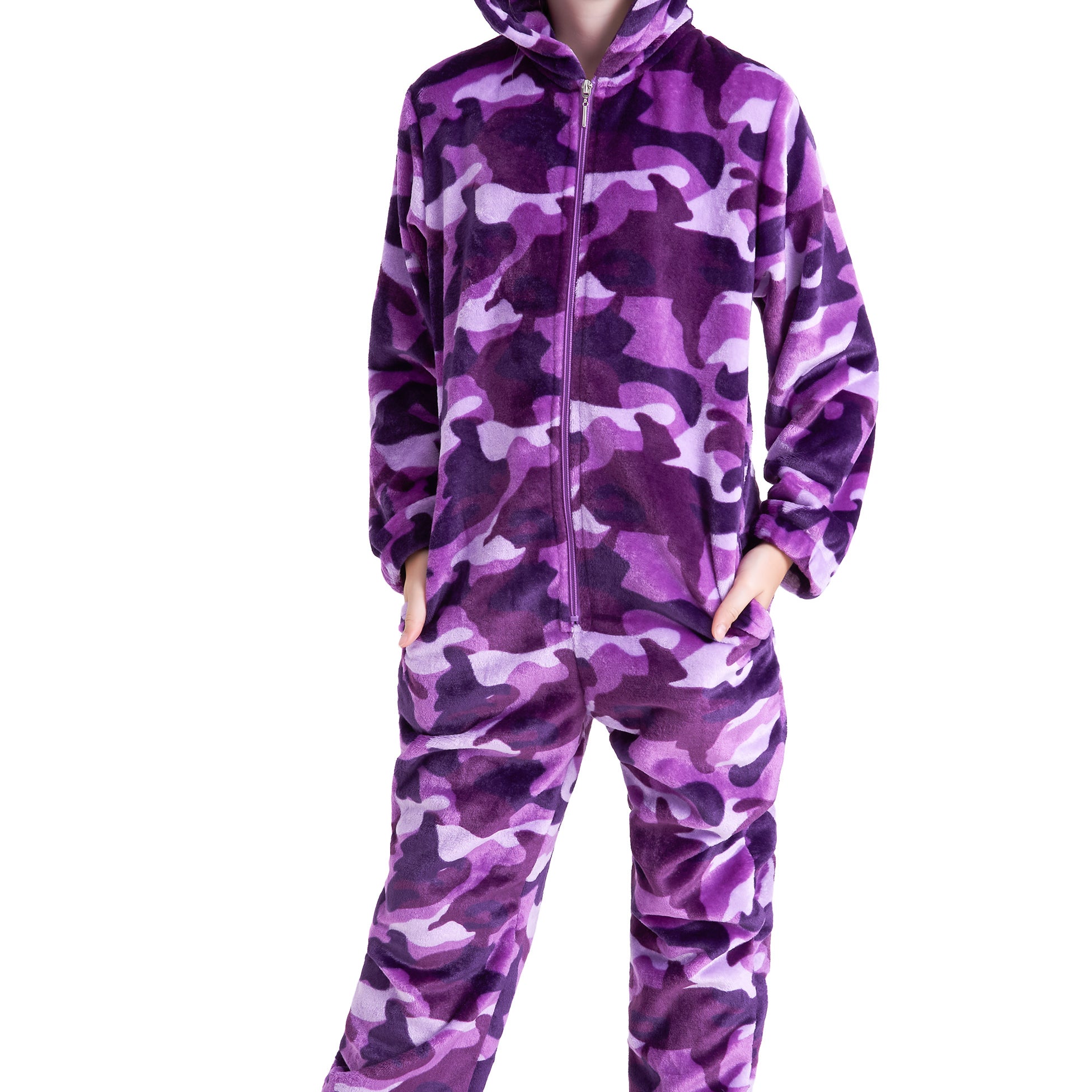 CityComfort Kids Onesie, All in One Pyjamas, Fleece Zip Up Jumpsuit - Get Trend