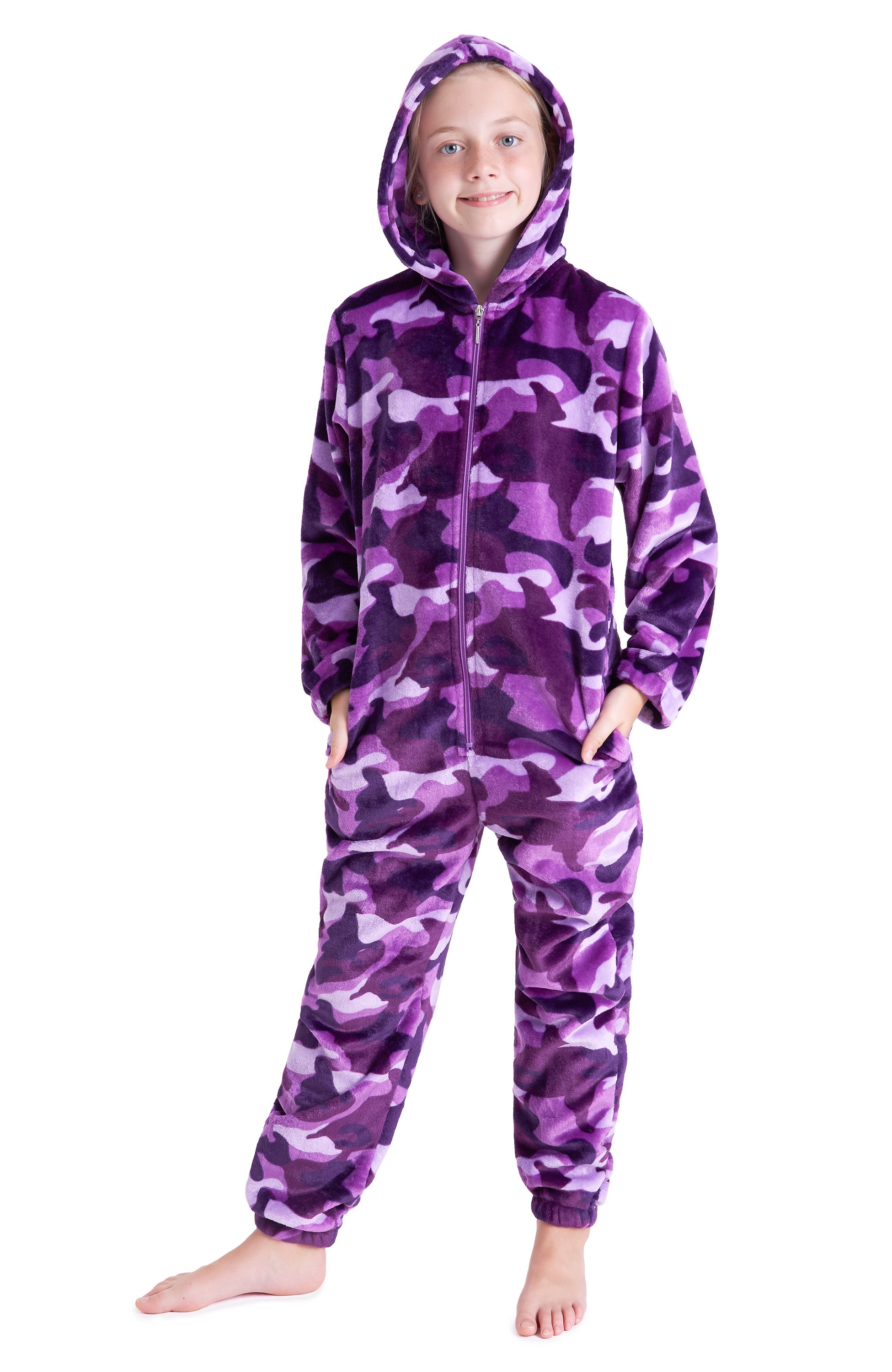 CityComfort Kids Onesie, All in One Pyjamas, Fleece Zip Up Jumpsuit - Get Trend