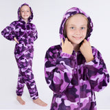 CityComfort Kids Onesie, All in One Pyjamas, Fleece Zip Up Jumpsuit - Get Trend