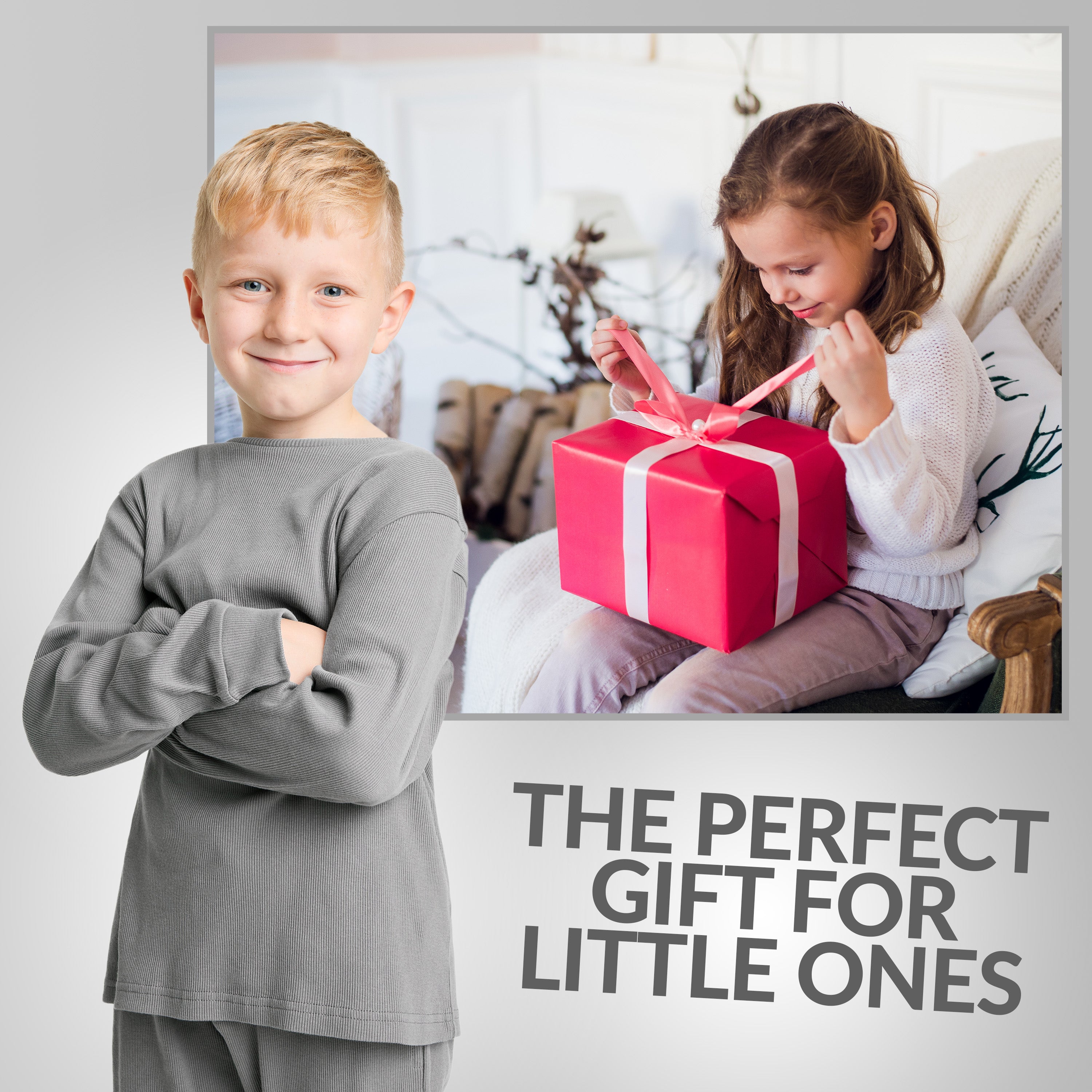 CityComfort Ribbed Pyjamas for Kids - Matching PJs for Family - Get Trend