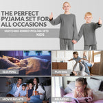 CityComfort Ribbed Pyjamas for Kids - Matching PJs for Family - Get Trend