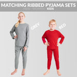 CityComfort Ribbed Pyjamas for Kids - Matching PJs for Family - Get Trend
