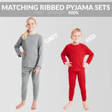 CityComfort Ribbed Pyjamas for Kids - Matching PJs for Family - Get Trend