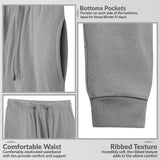 CityComfort Ribbed Pyjamas for Men -Matching PJs for Family - Get Trend