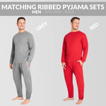 CityComfort Ribbed Pyjamas for Men -Matching PJs for Family - Get Trend