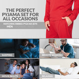 CityComfort Ribbed Pyjamas for Men -Matching PJs for Family - Get Trend