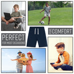 CityComfort Boys Shorts, Football Shorts with Pockets - Get Trend