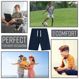 CityComfort Boys Shorts, Football Shorts with Pockets - Get Trend