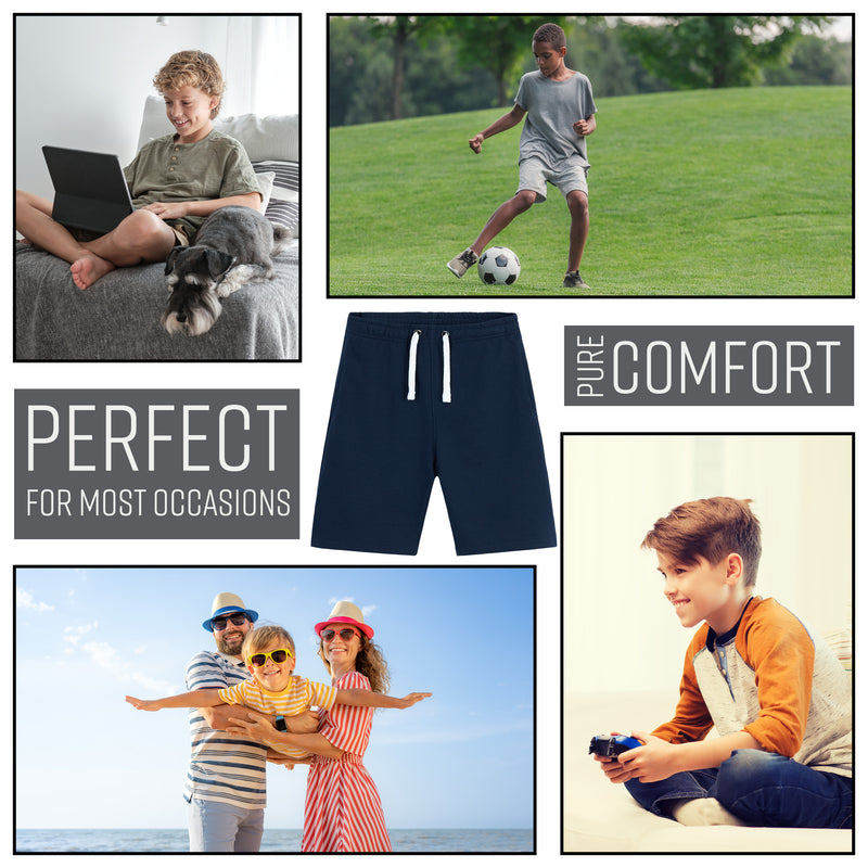 CityComfort Boys Shorts, Football Shorts with Pockets