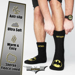 DC Comics Mens Slipper Socks, Batman Mens Fluffy Socks, Gifts for Men - Get Trend