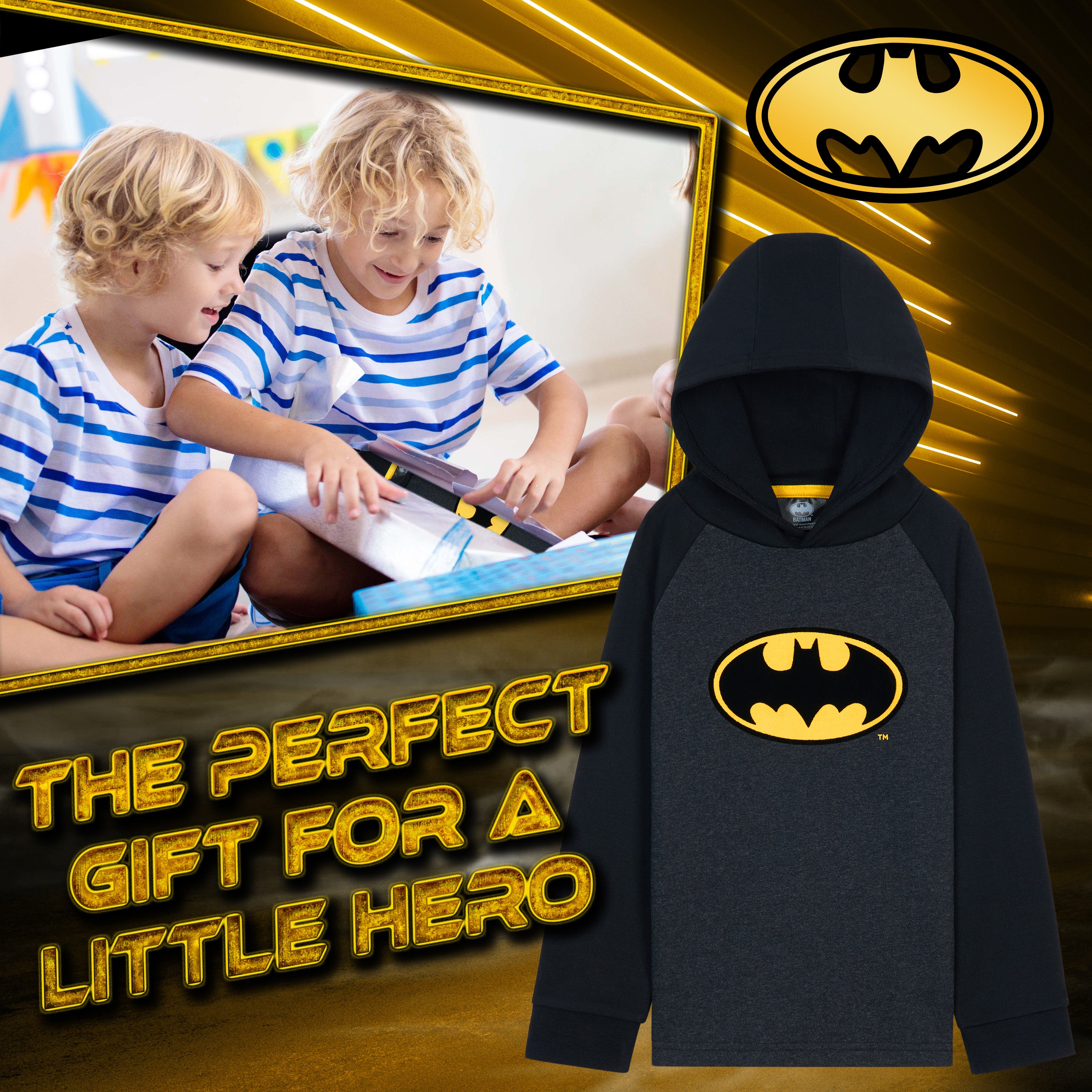 DC Comics Batman Hoodie for Kids - Superhero Boys' Hoodies - Get Trend