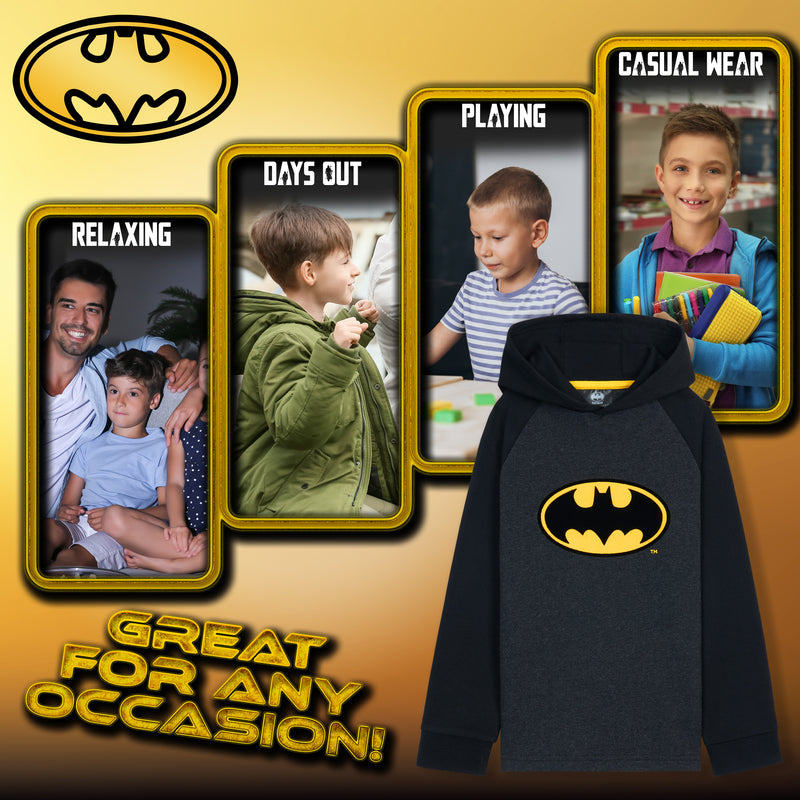 DC Comics Batman Hoodie for Kids - Superhero Boys' Hoodies