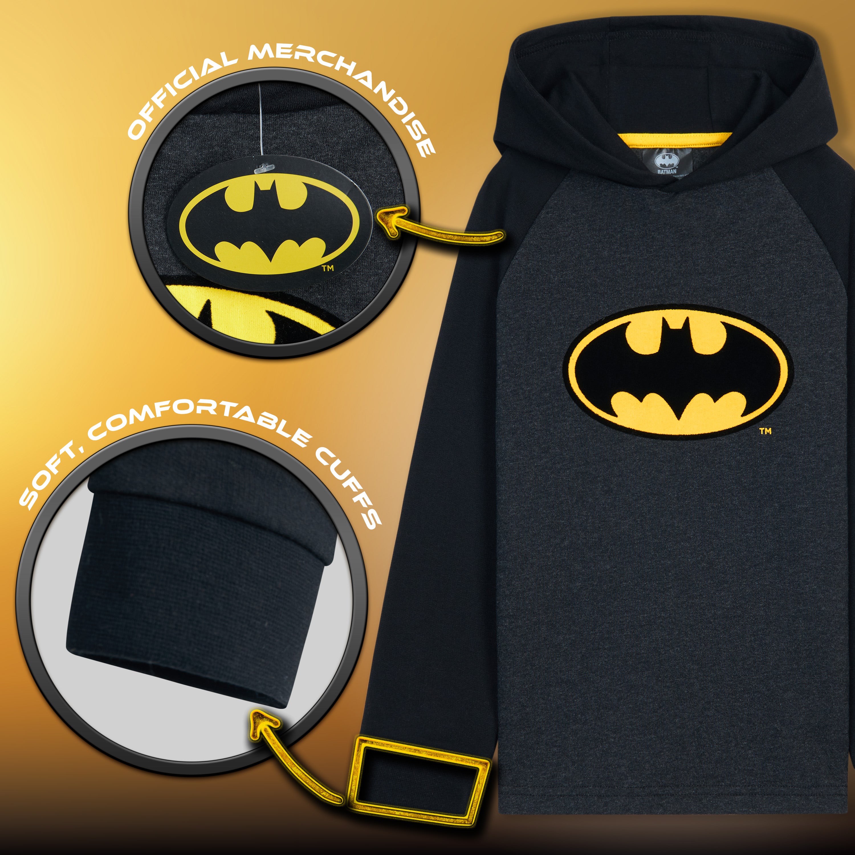 DC Comics Batman Hoodie for Kids - Superhero Boys' Hoodies - Get Trend