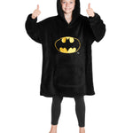 DC Comics Oversized Hoodie Blanket for Kids, Official Batman Gifts for Boys (Black) - Get Trend