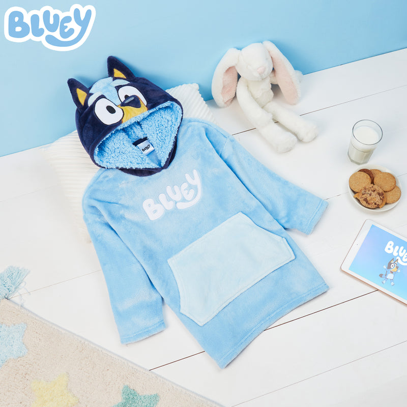 Bluey Hoodie Blanket - Fleece Oversized Hoodies for Kids - Get Trend