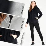 CityComfort Hoodies for Women, Fluffy Reversible Fleece Hoodie, Fleece Jacket Women - Get Trend