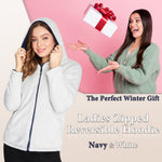 CityComfort Hoodies for Women, Fluffy Reversible Fleece Hoodie, Fleece Jacket Women - Get Trend