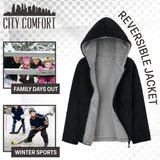 CityComfort Kids Hoodie Fleece, Zip Up Fluffy Hoodie for Boys and Girls, Reversible Kids Fleece Jacket - Get Trend