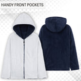 CityComfort Kids Hoodie Fleece, Zip Up Fluffy Hoodie for Boys and Girls, Reversible Kids Fleece Jacket - Get Trend