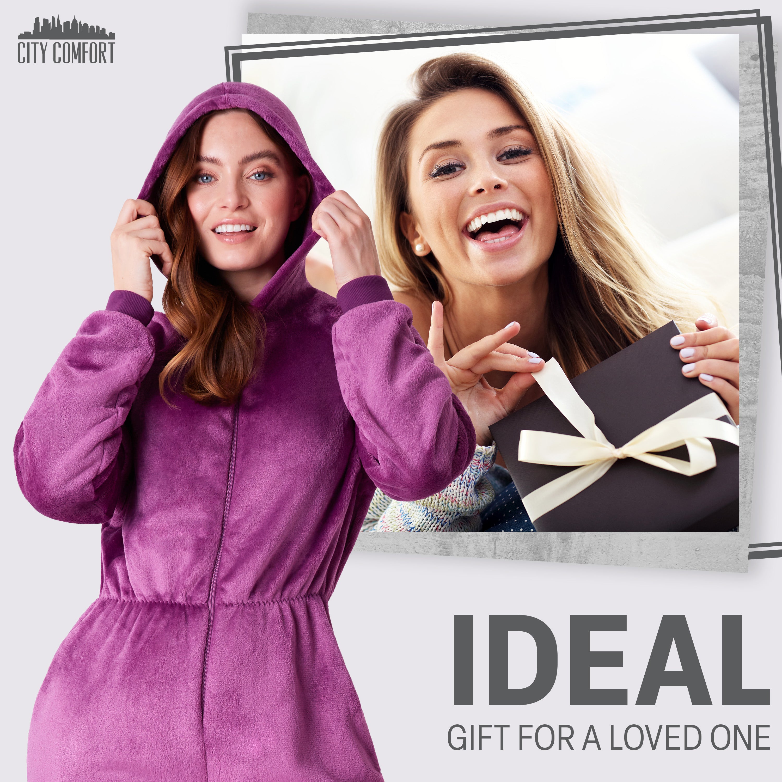 CityComfort Onesies for Women, Fleece Onesie for Women - Get Trend