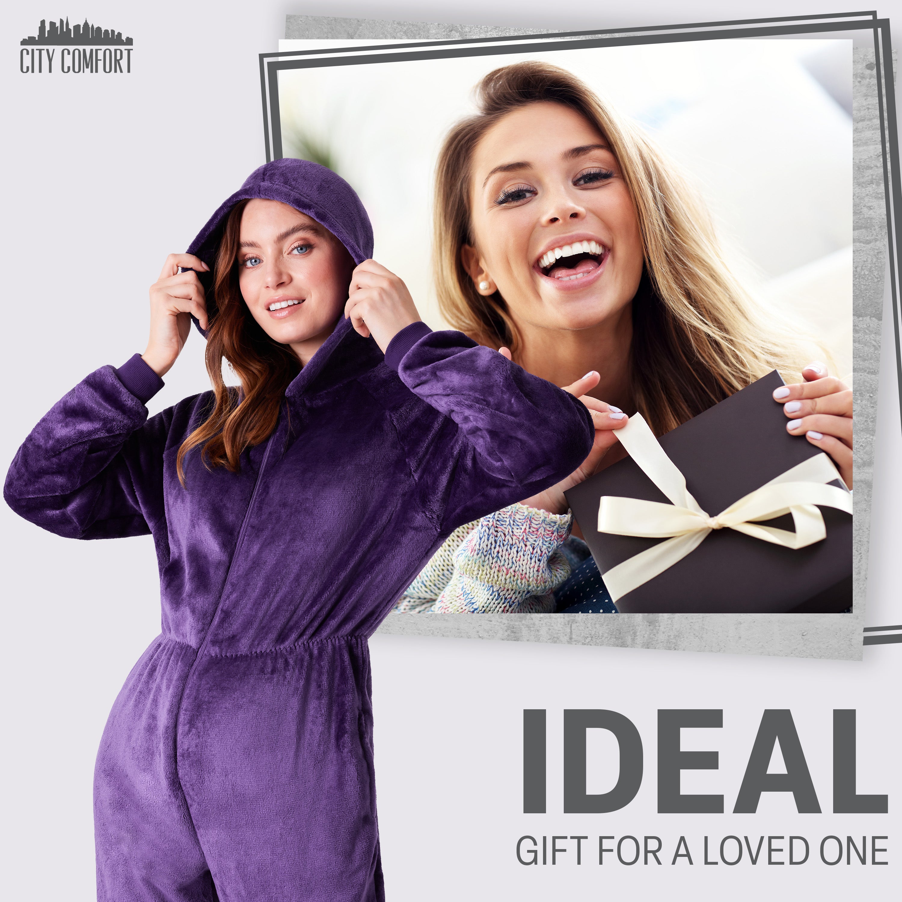 CityComfort Onesies for Women, Fleece Onesie for Women - Get Trend