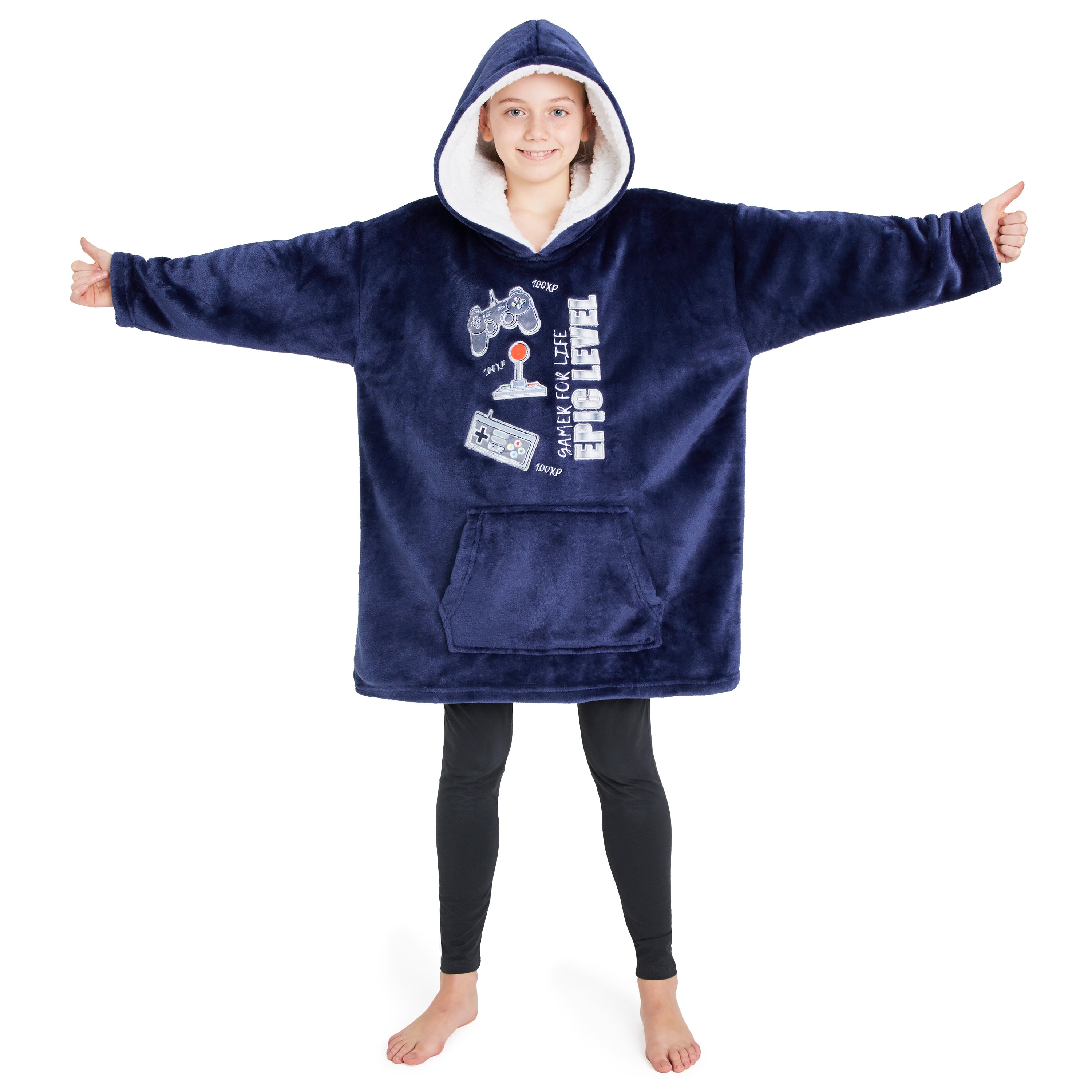CityComfort Hoodie For Boys, Fleece Oversized Hoodie Blanket - Get Trend