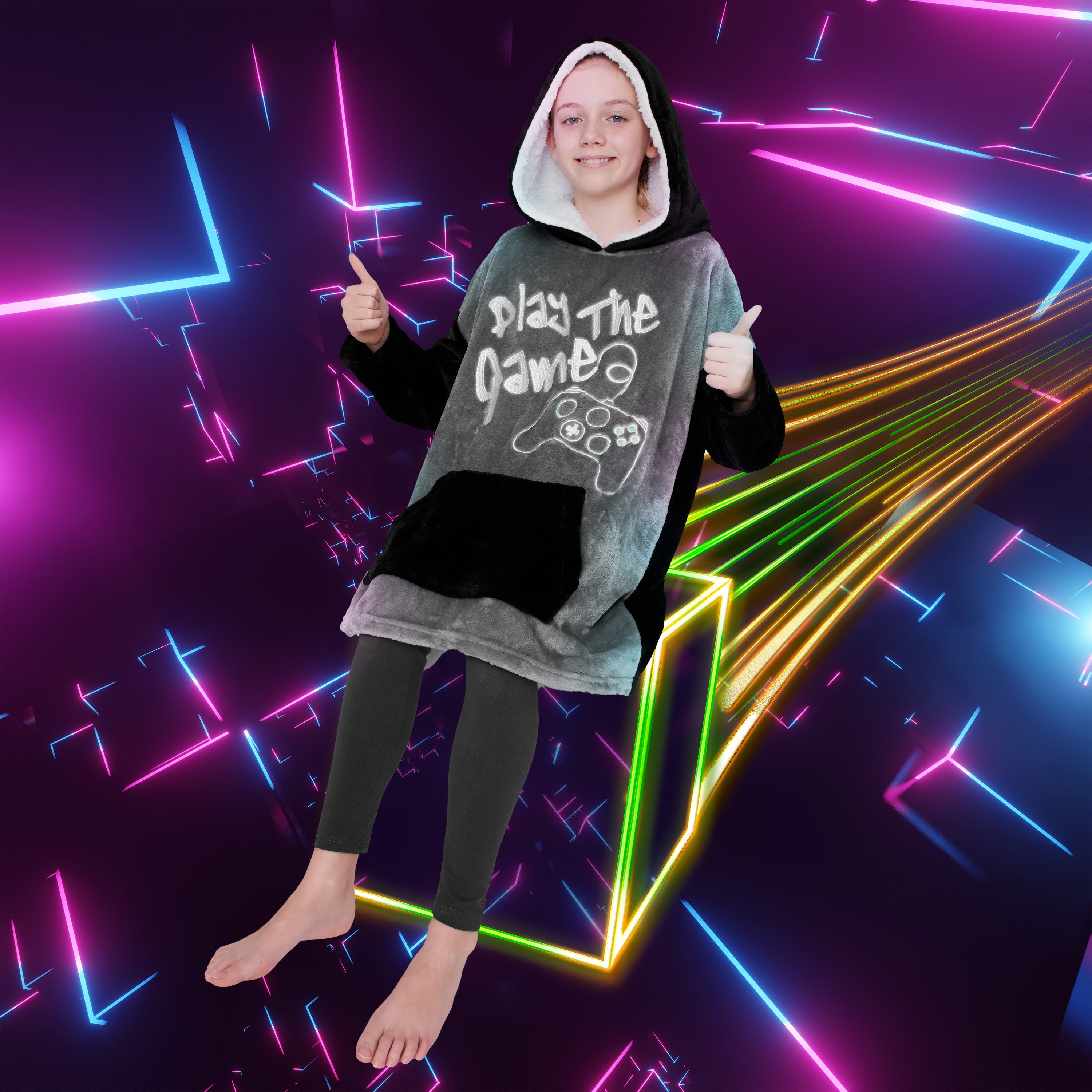 CityComfort Hoodie For Boys, Fleece Oversized Hoodie Blanket - Get Trend