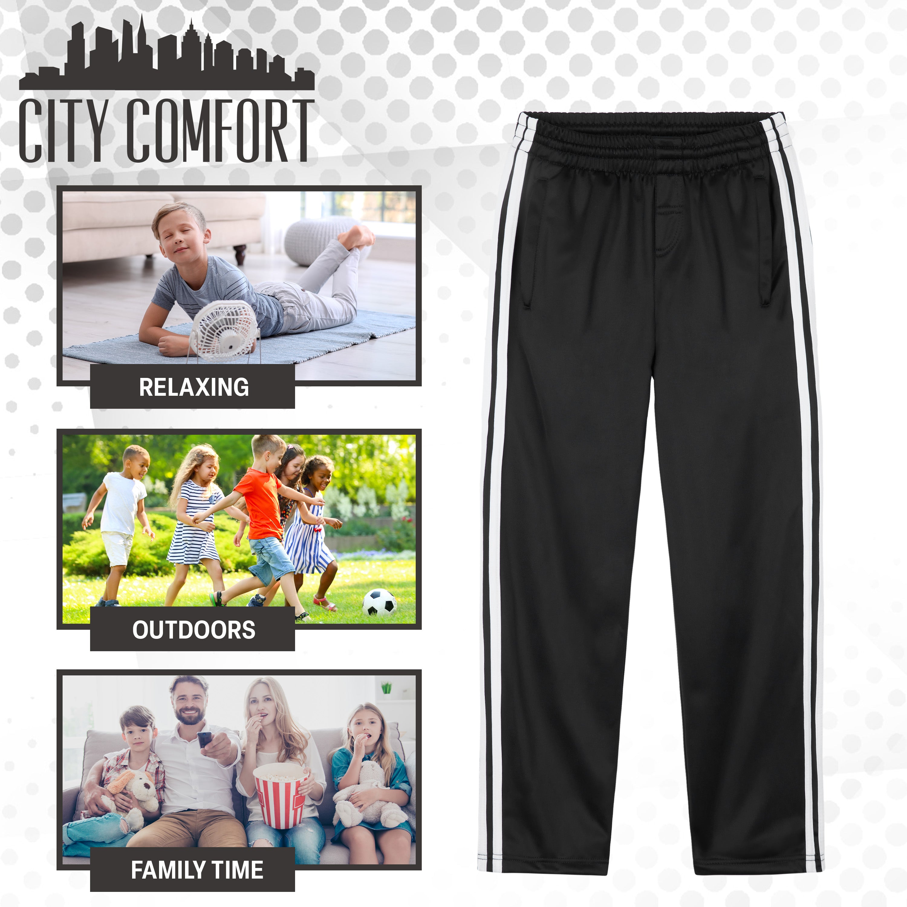 CityComfort Kids Joggers Training Trousers Boys Tracksuit Bottoms Teenagers - Get Trend