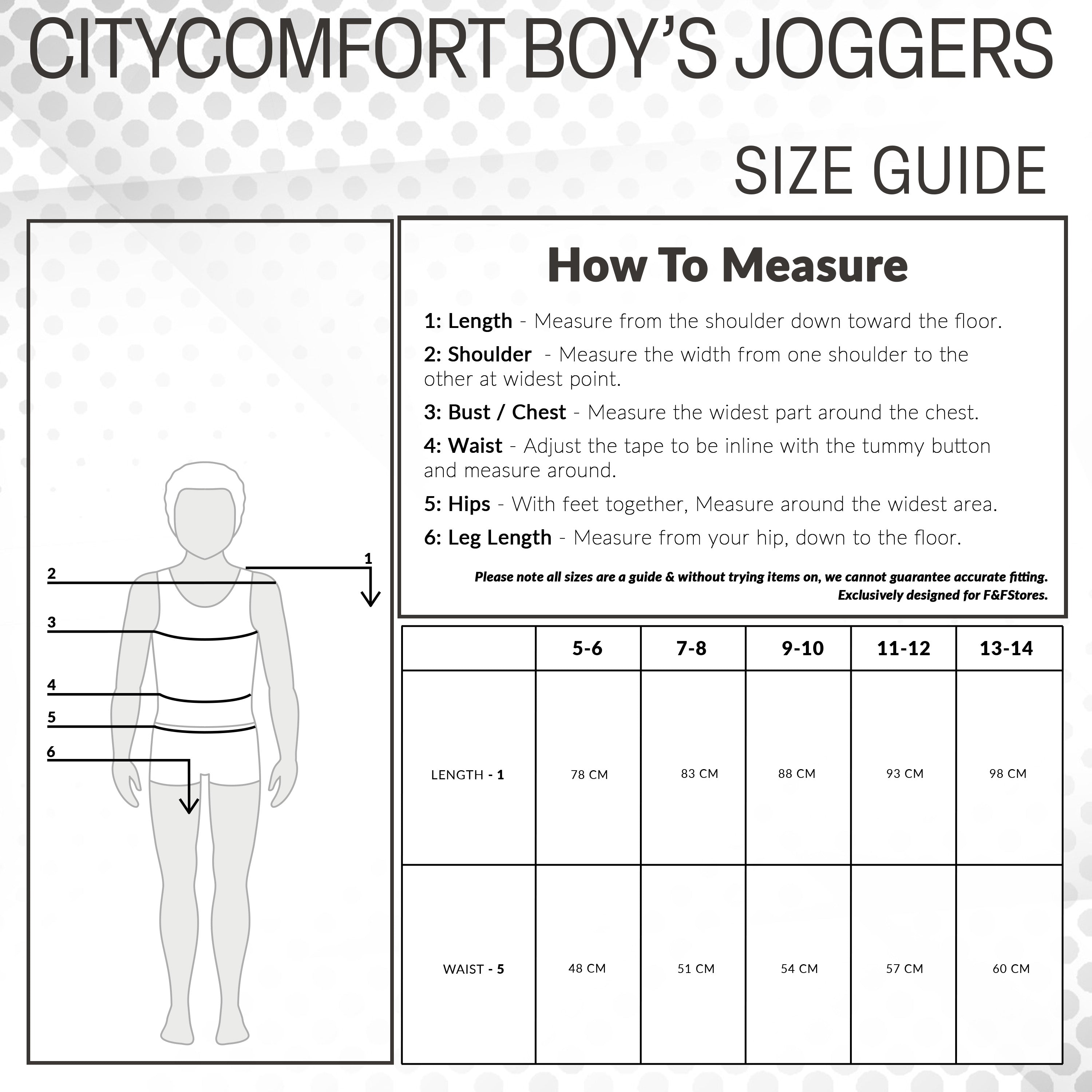 CityComfort Kids Joggers Training Trousers Boys Tracksuit Bottoms Teenagers - Get Trend