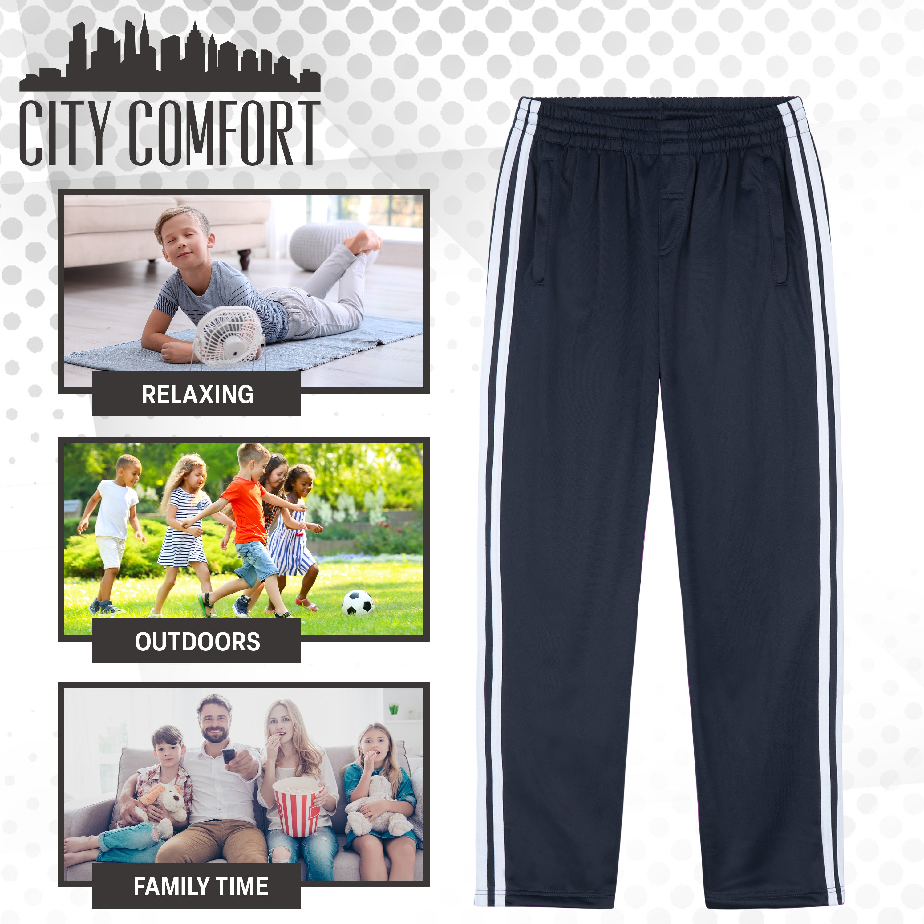 CityComfort Kids Joggers Training Trousers Boys Tracksuit Bottoms Teenagers - Get Trend