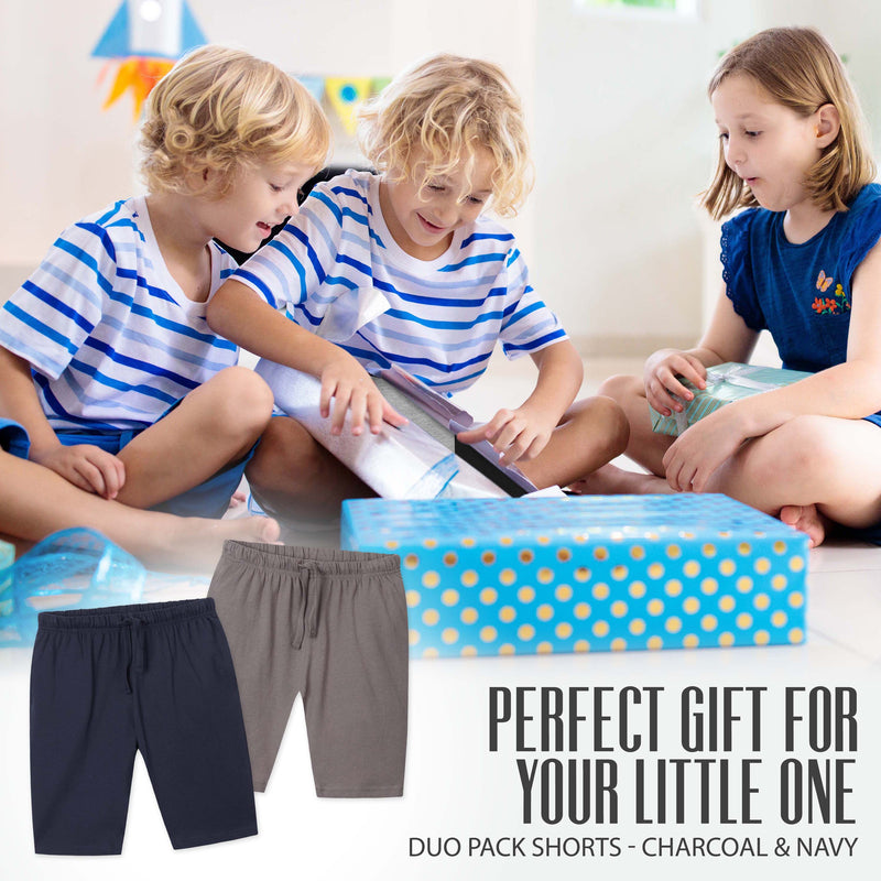 CityComfort Set of 2 Jersey Shorts in 4 Colors with Pockets for Boys - Get Trend