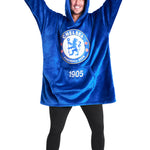 Chelsea FC Oversized Hoodie Blanket for Men, Football Gifts for Men (Blue) - Get Trend