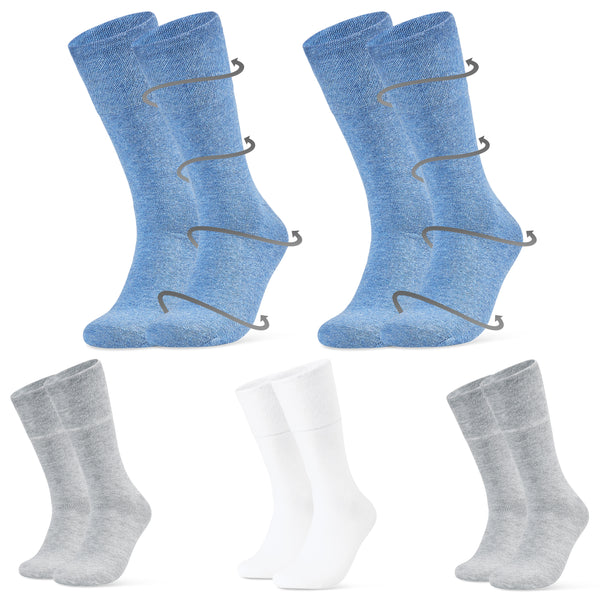 CityComfort Diabetic Socks for Men, 5 Pack Gentle Grip Soft Top Socks - Get Trend