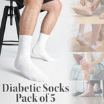 CityComfort Diabetic Socks for Men, 5 Pack Gentle Grip Soft Top Socks - Get Trend