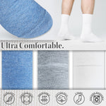 CityComfort Diabetic Socks for Men, 5 Pack Gentle Grip Soft Top Socks - Get Trend