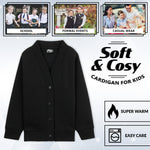 CityComfort Cardigan for Girls and Boys, 1 Pack - Plain Button Down Cardigan - Get Trend