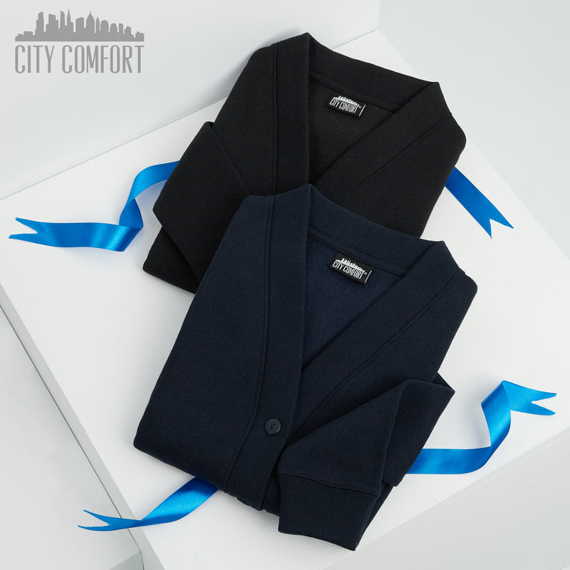 CityComfort Cardigan for Girls and Boys, 1 Pack - Plain Button Down Cardigan