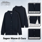CityComfort Cardigan for Girls and Boys, 1 Pack - Plain Button Down Cardigan - Get Trend