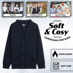 CityComfort Cardigan for Girls and Boys, 1 Pack - Plain Button Down Cardigan - Get Trend
